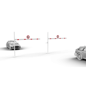 Height restriction barrier | cross tube length: 2500 mm | for padlock | for casting in concrete
